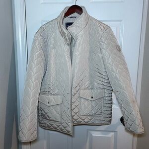 Tommy Hilfiger Cream Quilted Women's Puffer Jacket XXL